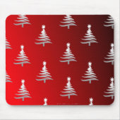 Kerstbomen Silver op rood Muismat (Voorkant)