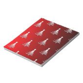 Kerstbomen Silver op rood Notitieblok (Linkerzijde)