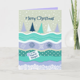 Kerstbomen & Sneeuwkaart voor Fysiotherapeut Kaart