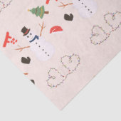 Kerstbomen Sneeuwmannen Harten Perzik Kerstmis Tissuepapier (Detail)