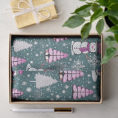 Kerstbomen Sneeuwpoppen Sneeuwvlokken Groene Kerst Tissuepapier (Geschenk)