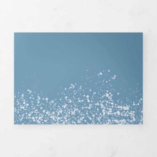 kerstbomen sneeuwsceen bruiloft drieluik uitnodiging (Cover)