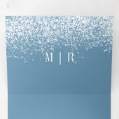 kerstbomen sneeuwsceen bruiloft drieluik uitnodiging (Binnenzijde eerst)