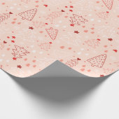 Kerstbomen Sneeuwvlok Licht Sinaasappel Kerstmis Cadeaupapier (Hoek)