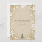 Kerstbomen Sneeuwvlokken Burlap kerstfeest Kaart (Achterkant)