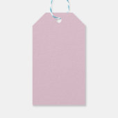 Kerstbomen Sneeuwvlokken Roze Groen Cadeaulabel (Achterkant)