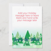 Kerstbomen Sneeuwvlokken Vreugde voor de Wereld Feestdagenkaart (Achterkant)