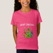 Kerstbomen Sneeuwvlokken Whimsical plezier T-shirt (Voorkant)