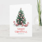 Kerstbomen Snoepriet Vrolijk kerstfeest Kaart (Voorkant)