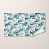 kerstbomen, Snowmen, Bunnies en Cadeaus Bad Handdoek (Handdoek)
