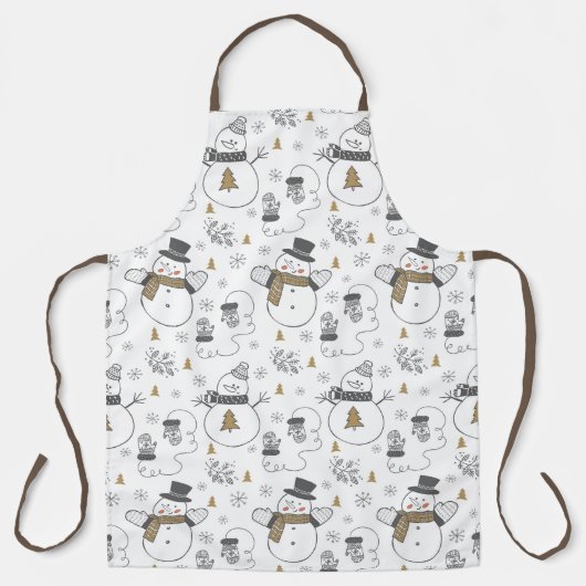 kerstbomen, Snowmen en Mittens Schort (Voorkant)