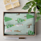 kerstbomen Snowmen Reindeers Snow Tissuepapier (Geschenk)