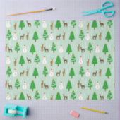 kerstbomen Snowmen Reindeers Snow Tissuepapier (Craft)