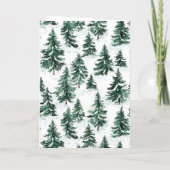 Kerstbomen Stad Raam in de Winter Kaart (Achterkant)