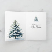 Kerstbomen Stad Raam in de Winter Kaart (Binnen)