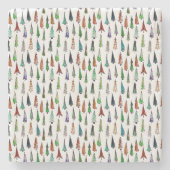 kerstbomen stenen onderzetter (Voorkant)