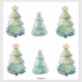 kerstbomen sticker (Vel)