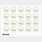 kerstbomen - stickers met cadeau label (Vel)