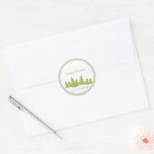 kerstbomen - stickers met cadeau label (Envelop)