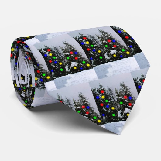 kerstbomen stropdas (Opgerold)