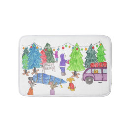 Kerstbomen te koop badmat