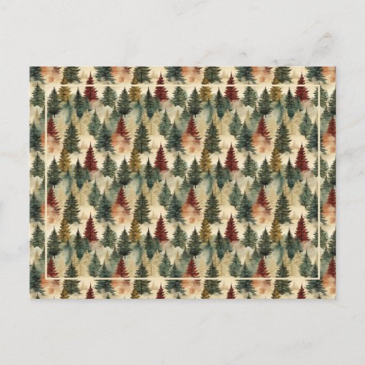 Kerstbomen tekst feestdagenkaart (Voorkant)