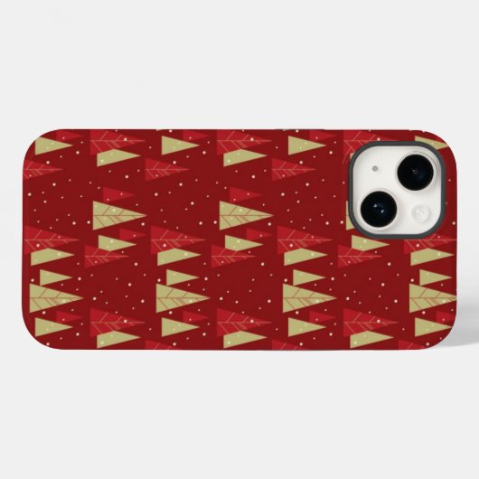 Kerstbomen Telefoontas Case-Mate iPhone Case (Achterkant (horizontaal))
