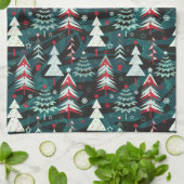 kerstbomen. theedoek (Gevouwen)