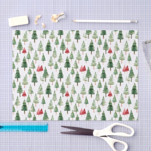 kerstbomen tissuepapier (Craft)