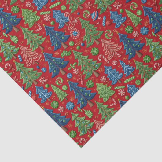 kerstbomen tissuepapier (Detail)