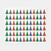 Kerstbomen Tri-kleur Fleece Deken (Voorkant (Horizontaal))