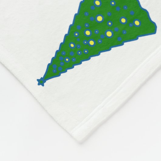 Kerstbomen Tri-kleur Fleece Deken (Hoek)