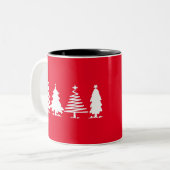 Kerstbomen Tweekleurige Koffiemok (Voorkant links)
