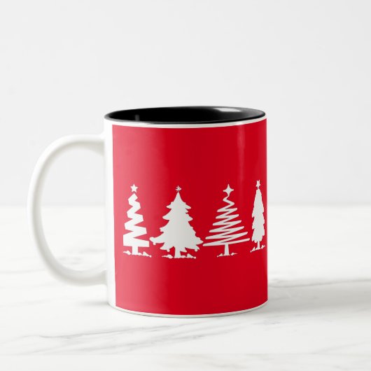 Kerstbomen Tweekleurige Koffiemok (Links)