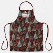 Kerstbomen Twinkle Sparkle Stars Laat het sneeuwen Schort (Voorkant)