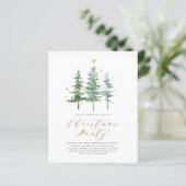 kerstbomen | Uitnodiging voor de budgettaire feest (Staand voorkant)