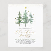 kerstbomen | Uitnodiging voor de budgettaire feest (Voorkant)