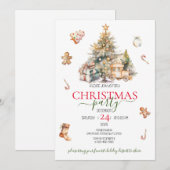 Kerstbomen Vakantie bomen Uitnodiging (Voorkant / Achterkant)