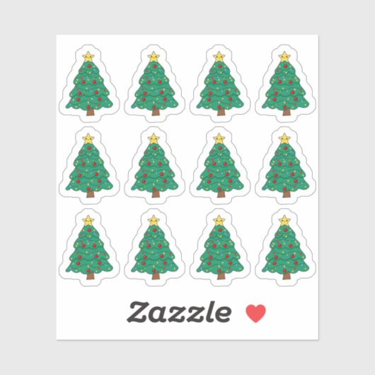 Kerstbomen Vakantiedecoratie X-mas Planner Sticker (Vel)