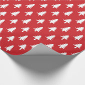 kerstbomen | Vakantiepapier in rood Cadeaupapier (Hoek)