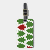 Kerstbomen Vakantiepatroon Bagagelabel (Voorkant verticaal)