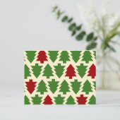 Kerstbomen Vakantiepatroon Feestdagenkaart (Staand voorkant)