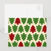 Kerstbomen Vakantiepatroon Feestdagenkaart (Voorkant / Achterkant)