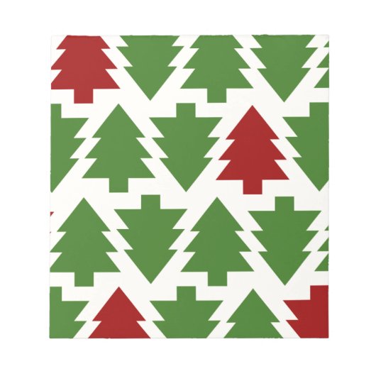 Kerstbomen Vakantiepatroon Notitieblok (Voorkant)