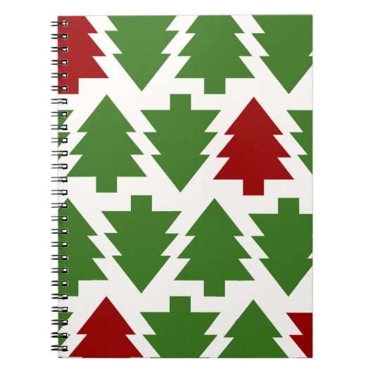 Kerstbomen Vakantiepatroon Notitieboek (Voorkant)
