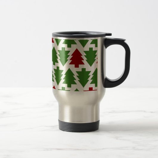Kerstbomen Vakantiepatroon Reisbeker (Rechts)