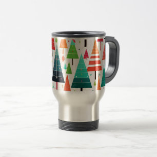 Kerstbomen vakantiepatroon reisbeker
