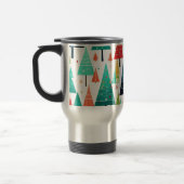 Kerstbomen vakantiepatroon reisbeker (Links)