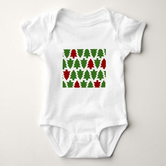 Kerstbomen Vakantiepatroon Romper (Voorkant)
