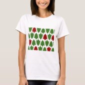 Kerstbomen vakantiepatroon t-shirt (Voorkant)